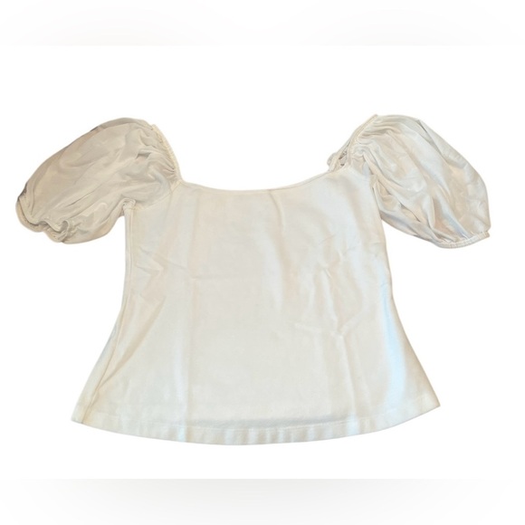 Free People White Puff Sleeve Blouse, size Small - Picture 1 of 4
